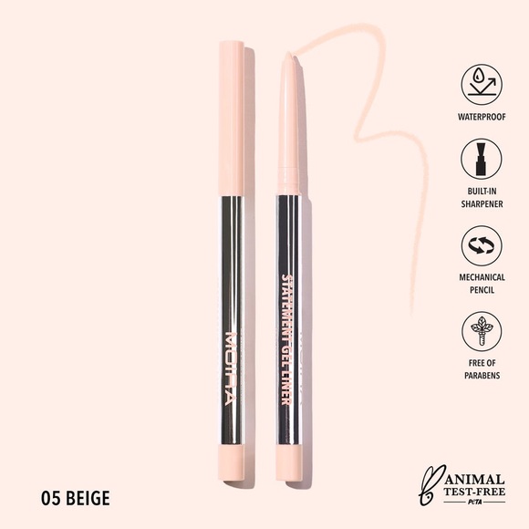 Graphic Linear Statement Gel Waterproof Beige Eyeliner Pencil Cruelty Free - Picture 1 of 4